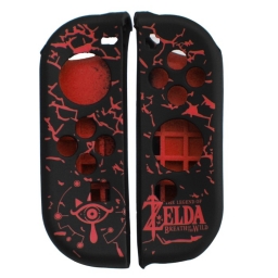 FUNDA PROTECTOR SILICONA MANDOS JOY-CON NINTENDO SWITCH COMBINADA ZELDA ROJO Y NEGRO