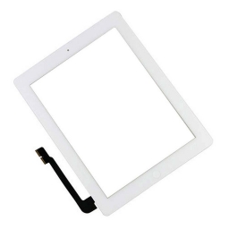 PANTALLA TACTIL TOUCH IPAD 3 y4 BLANCO CON BOTON HOME COMPLETO Y ADHESIVOS INSTALADOS