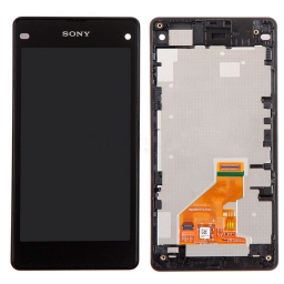 PANTALLA LCD DISPLAY CON TOUCH SONY D5503 XPERIA Z1 COMPACT MINI NEGRA CON MARCO