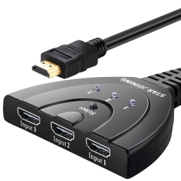 MULTIPLICADOR HDMI 3 PUERTOS HD CON SELECTOR INTELIGENTE AUTOMATICO