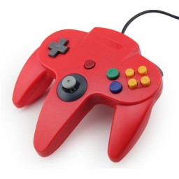 JOYSTICK CONTROL GAMEPAD NINTENDO 64 N64 COMPATIBLE ROJO