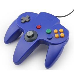 JOYSTICK CONTROL GAMEPAD NINTENDO 64 N64 COMPATIBLE AZUL