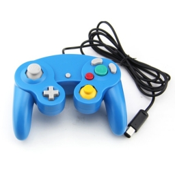 JOYSTICK CONTROL MANDO PARA GAME CUBE Y WII CELESTE