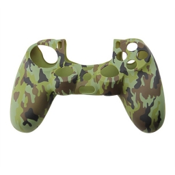 FUNDA PROTECTOR DE SILICONA PARA JOYSTICK PLAYSTATION 4 CAMUFLADO VERDE Y NEGRO