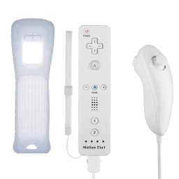 JOYSTICK WIIMOTE CON MOTION PLUS + NUNCHUK BLANCO