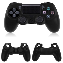 FUNDA PROTECTOR DE SILICONA PARA JOYSTICK PLAYSTATION 4 NEGRO