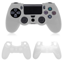 FUNDA PROTECTOR DE SILICONA PARA JOYSTICK PLAYSTATION 4 BLANCO