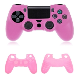 FUNDA PROTECTOR DE SILICONA PARA JOYSTICK PLAYSTATION 4 ROSA