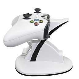 BASE CARGADOR DUAL JOYSTICK CONTROL MANDO XBOX ONE SLIM BLANCA