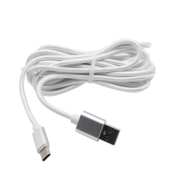 CABLE DE CARGA USB-C 3 METROS REFORZADO JOYSTICK PARA PS5 BLANCO