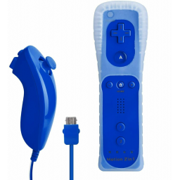 JOYSTICK WIIMOTE CON MOTION PLUS + NUNCHUK AZUL