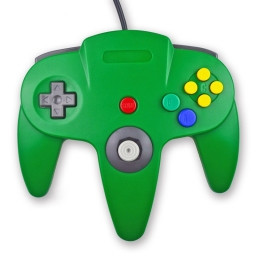 JOYSTICK CONTROL GAMEPAD NINTENDO 64 N64 COMPATIBLE VERDE