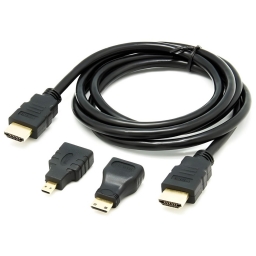 CABLE HDMI 3 EN 1 CON ADAPTADORES MINI Y MICRO