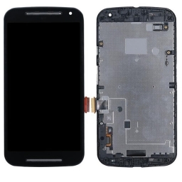 PANTALLA LCD DISPLAY CON TOUCH MOTOROLA XT1063 XT1068 XT1069 MOTO G2 NEGRA CON MARCO