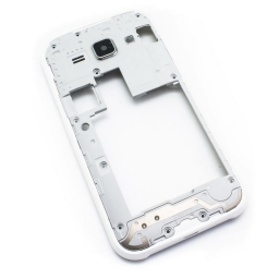 CARCASA INTERMEDIA SAMSUNG J1 J100 CON BIXEL PROTECTOR DE CAMARA BLANCA