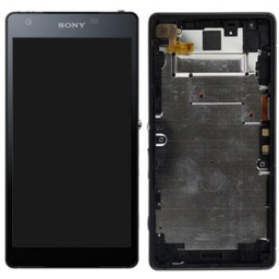 PANTALLA LCD DISPLAY CON TOUCH SONY ERICSSON D6563 XPERIA Z2A NEGRA CON MARCO