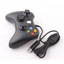 JOYSTICK CON CABLE PARA XBOX 360 NEGRO