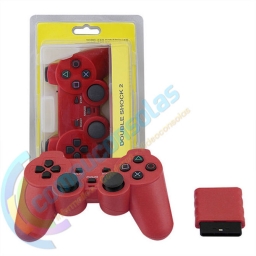 JOYSTICK INALAMBRICO PLAYSTATION 2 COMPATIBLE ROJO