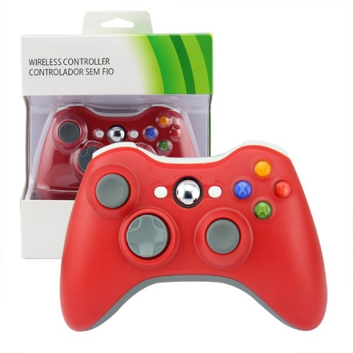 JOYSTICK INALAMBRICO COMPATIBLE CON XBOX 360 ROJO