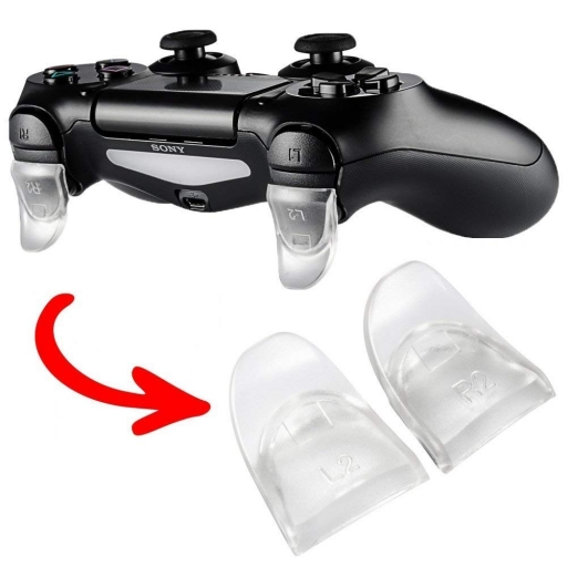 EXTENCION BOTONES L2 Y R2 JOYSTICK PLAYSTATION 4 TRANSPARENTE