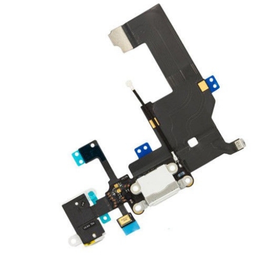 FLEX IPHONE 5G CONECTOR DE AUDIO Y CARGA BLANCO