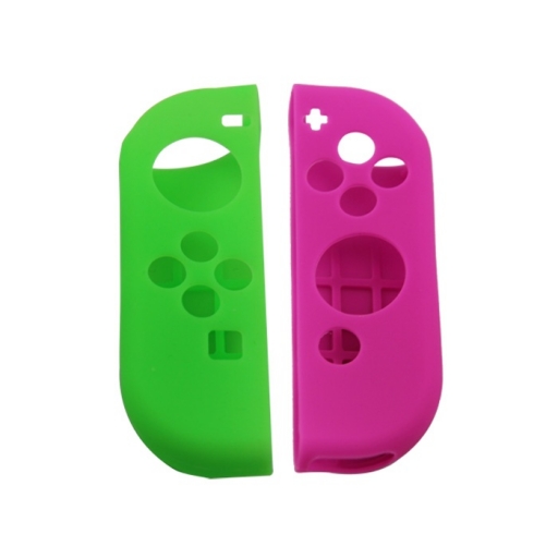 FUNDA PROTECTOR SILICONA DE MANDOS JOY-CON PARA SWITCH ROSA Y VERDE