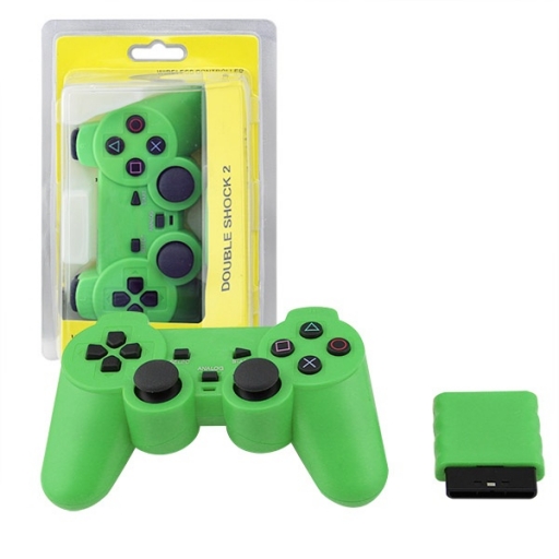 JOYSTICK INALAMBRICO PLAYSTATION 2 COMPATIBLE VERDE