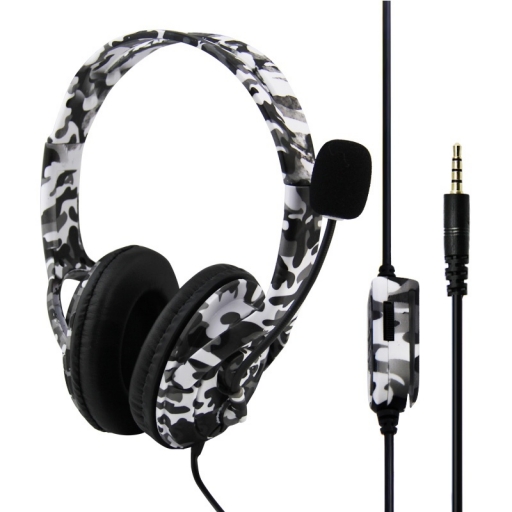 AURICULARES GAMER CON MICROFONO XBOX ONE SERIE S / X PS4 PC SWITCH CELULAR CAMUFLADOS BYN