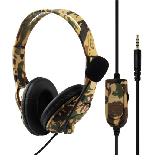 AURICULARES GAMER CON MICROFONO XBOX ONE SERIE S / X PS4 PC SWITCH CELULAR CAMUFLADOS VYA