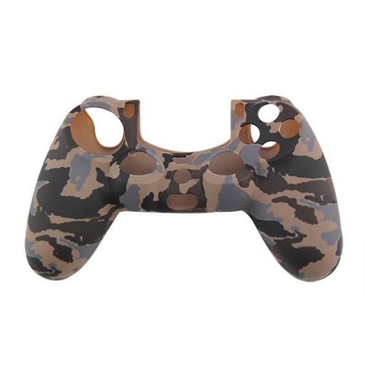 FUNDA PROTECTOR DE SILICONA PARA JOYSTICK PLAYSTATION 4 CAMUFLADO MARRON