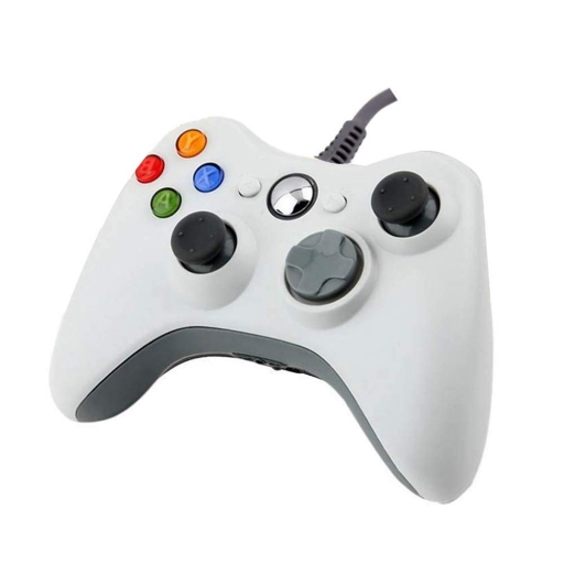 JOYSTICK CON CABLE PARA XBOX 360 BLANCO