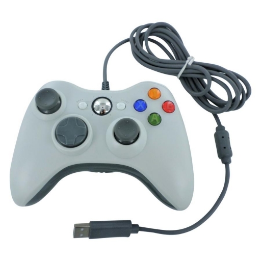 JOYSTICK CONTROL CABLEADO PC Y NOTEBOOK USB BLANCO