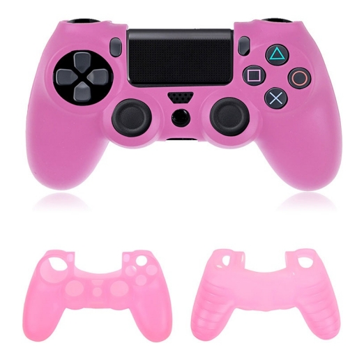 FUNDA PROTECTOR DE SILICONA PARA JOYSTICK PLAYSTATION 4 ROSA