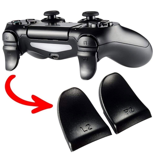 EXTENCION BOTONES L2 Y R2 JOYSTICK PLAYSTATION 4 NEGRO