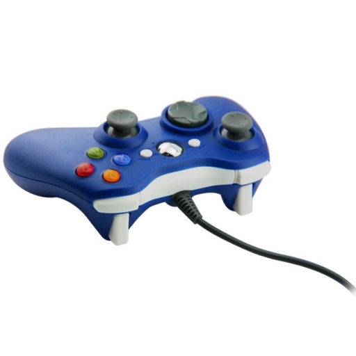 JOYSTICK CON CABLE PARA XBOX 360 AZUL