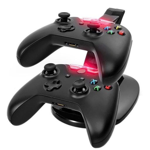 BASE CARGADOR DUAL JOYSTICK CONTROL MANDO XBOX ONE NEGRO