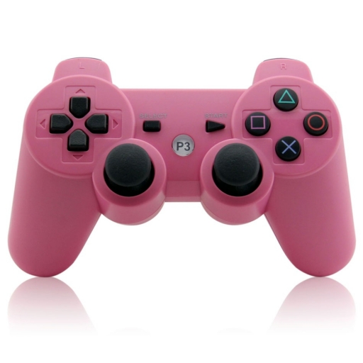 JOYSTICK INALAMBRICO PLAYSTATION 3 ROSADO COMPATIBLE