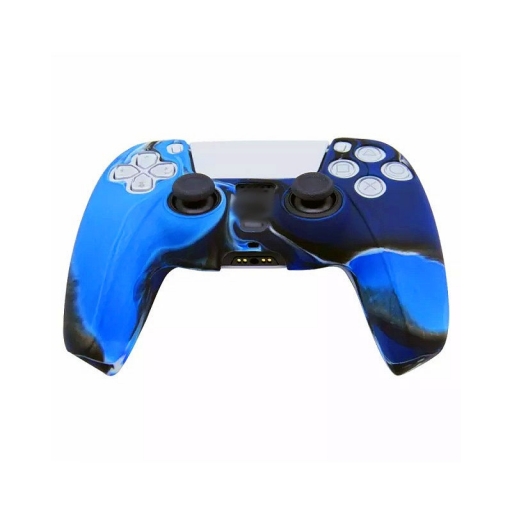 FUNDA PROTECTOR DE SILICONA PARA JOYSTICK PS5 CAMUFLADO AZUL