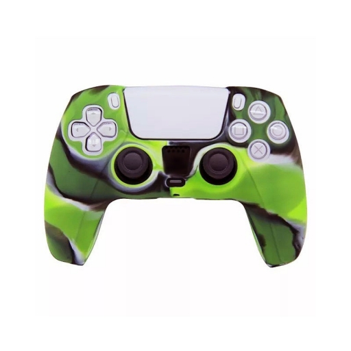 FUNDA PROTECTOR DE SILICONA PARA JOYSTICK PS5 CAMUFLADO VERDE