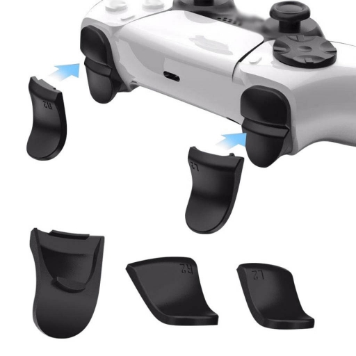 EXTENCION BOTONES L2 Y R2 JOYSTICK PLAYSTATION 5 NEGRO