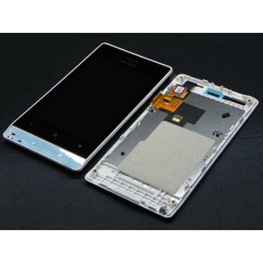 PANTALLA COMPLETA LCD CON TCTIL Y MARCO BLANCO SONY ERICSSON XPERIA MIRO ST23i