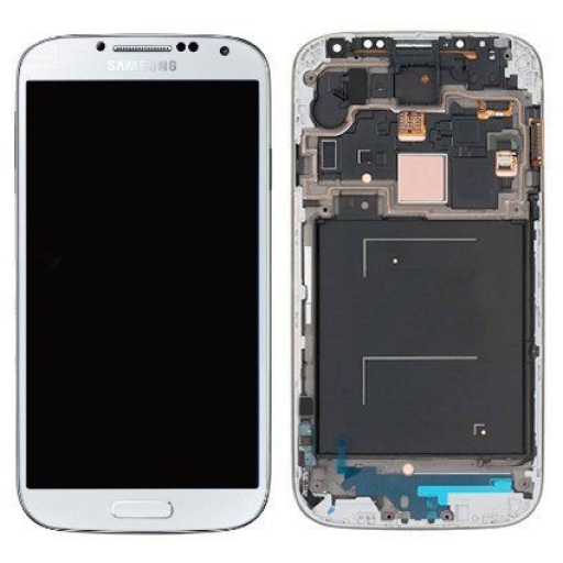 PANTALLA LCD DISPLAY CON TOUCH SAMSUNG i9500 i9505 i337 GALAXY S4 CON MARCO BLANCA