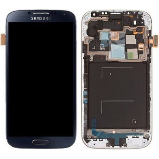 PANTALLA LCD DISPLAY CON TOUCH SAMSUNG i9500 i9505 i337 GALAXY S4 CON MARCO NEGRA