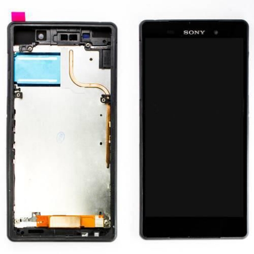 PANTALLA LCD DISPLAY CON TOUCH SONY D6502 D6503 D6543 L50W XPERIA Z2 CON MARCO NEGRA