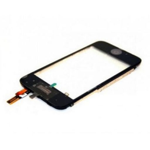 PANTALLA TACTIL TOUCH CON MARCO IPHONE 3GS NEGRO CON AURICULAR FLEX Y BOTON HOME