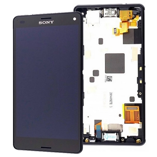 PANTALLA LCD DISPLAY CON TOUCH SONY XPERIA Z3 MINI COMPACT NEGRA CON MARCO