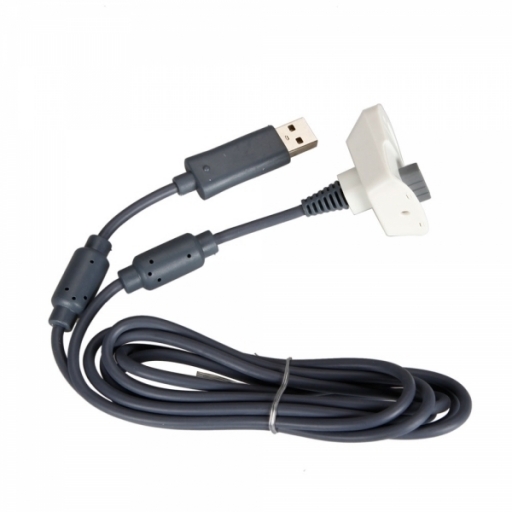 CABLE CARGA PARA BATERIA JOYSTICK XBOX 360 LED CARGA BLANCO