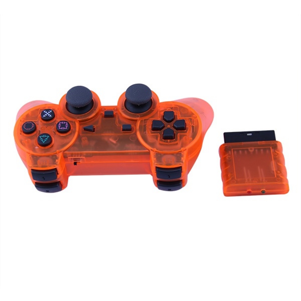 Mando Dual Shock 2 Rojo Transparente PS2