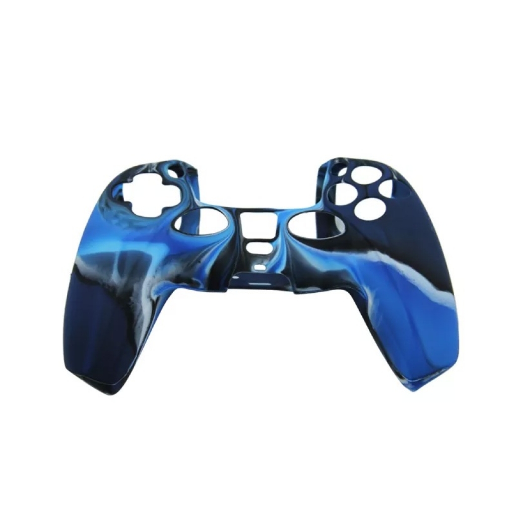 azules - Funda de Silicona Compatible Con Mando PS5 Camuflaje Azul