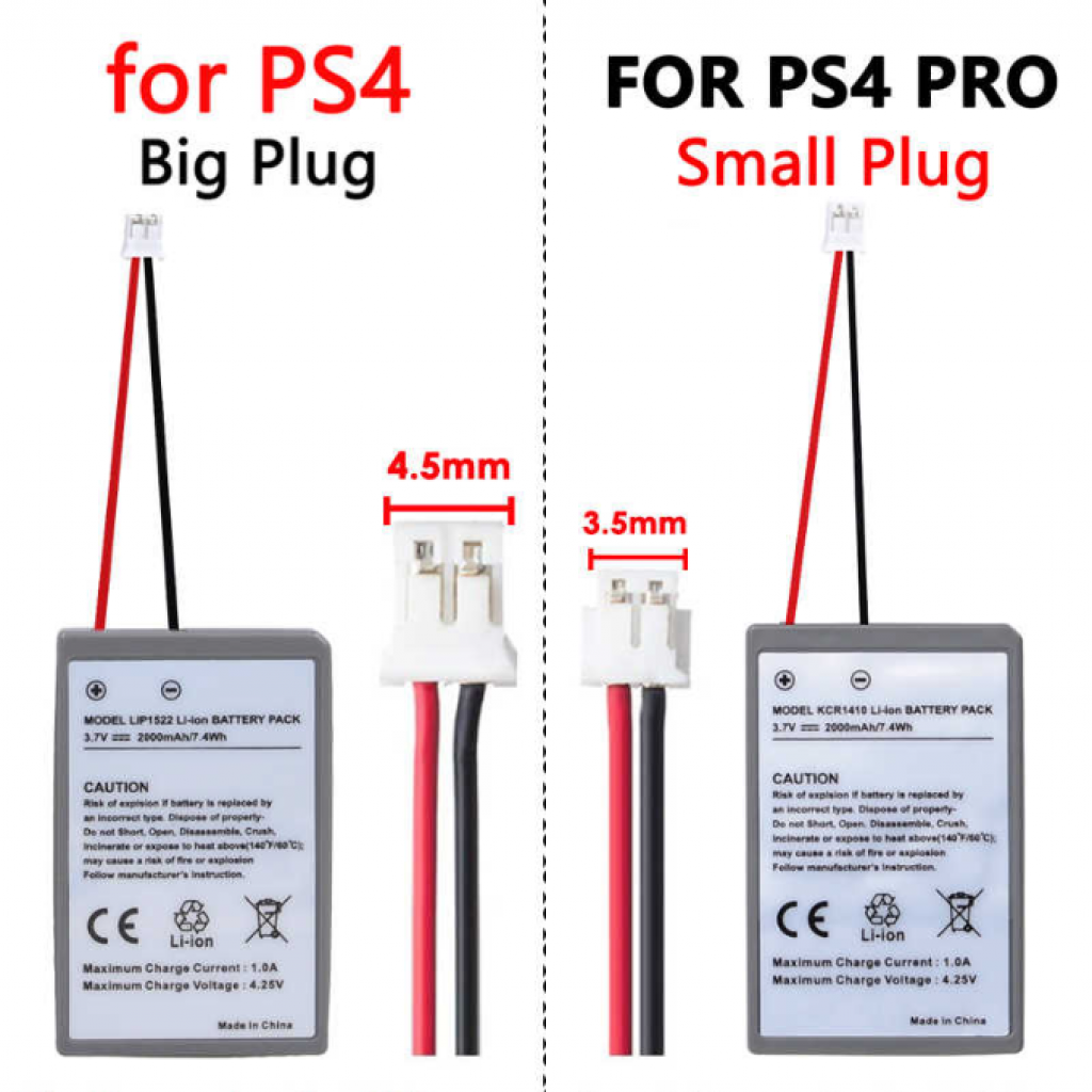 Batería mando PS4 conector pequeño